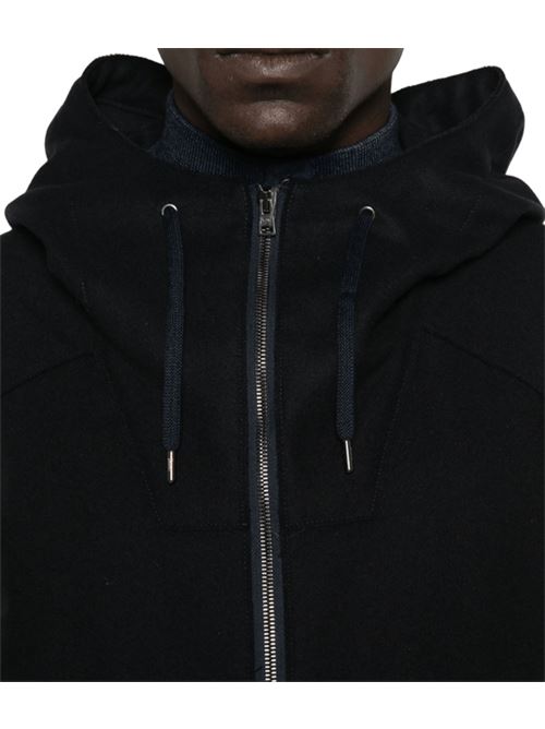 Giaccone da uomo  in misto lana, parka, colore blu navy HERNO | GC000095U334559200